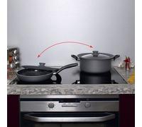 STONELINE® Set universel de couvercles en verre 16/18/20 et 24/26/28 | Gris