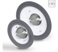STONELINE® Set universel de couvercles en verre avec fonction Aroma | Gris