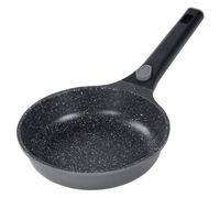 STONELINE SMART Poêle à frire 20 cm, petite poêle en fonte d'aluminium, avec poignée amovible, poêle induction, Tous feux, antiadhésif avec vraies particules de pierre, Gris