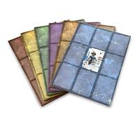 Stonemaier Games: Tapis de jeu Vantage | 6 tapis de jeu en carton double couche pour empêcher les cartes de bouger | Créez une grille de cartes de 3 x 3 cm lorsque vous explorez le monde