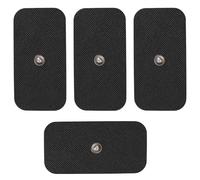 Stonenect Électrodes de rechange adhésives Clouté Réutilisables Pansements autocollants Tampons adhésifs remplacement Compatible avec Compex TENS/EMS Machines (4Pcs 5 x 10cm-3.75 mm Bouton)