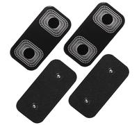 Stonenect Électrodes de rechange adhésives Clouté Réutilisables Pansements autocollants Tampons adhésifs remplacement Compatible avec Compex TENS/EMS Machines (4Pcs 5x10cm-3.75mm Bouton)