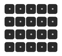 Stonenect Électrodes de rechange adhésives Clouté Réutilisables Pansements autocollants Tampons adhésifs remplacement Compatible avec Compex TENS/EMS Machines (20Pcs 5x5cm-3.5mm Bouton)