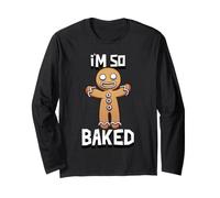 Stoner Christmas I'm So Baked Gingerbread Man Manche Longue