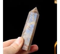 Stones Dark Blue Moonstone Crystal Point Wand Gemstones Ore Obelisk Hexagonal Column Ornament Ornaments