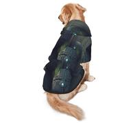 Stones On The Wall Sweat à capuche pour chien en polyester doux et respirant pour chiens de taille moyenne et grande