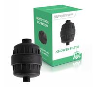StoneStream EcoPower pommeau de douche- Filtre ionique semblable au spa pour adoucir l'eau, augmenter la pression et économiser de l'eau- Filtre universel à eau dure pour tous les types de douches