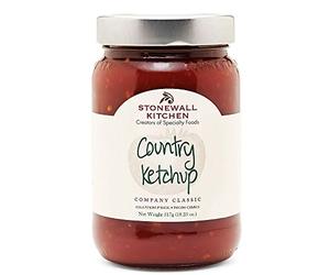 Stonewall Kitchen Country Ketchup - Ketchup gourmet avec morceaux de tomates, poivrons, oignons et piment - Parfait pour burgers, frites, steaks et bien plus - Fruité, épicé et légèrement relevé
