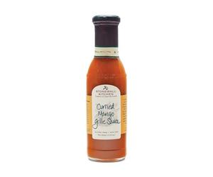Stonewall Kitchen Curried Mango Grill Sauce 330 ml - Sauce BBQ légèrement épicée, exotique et fruitée avec curry et mangue, idéale pour poulet et riz