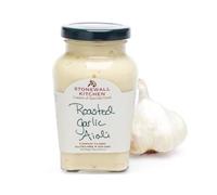 Stonewall Kitchen Roasted Garlic Aioli, Aïoli à l’Ail Rôti, sauce crémeuse gourmande, condiment polyvalent pour sandwiches, burgers, fruits de mer, légumes et apéritifs, spécialité artisanale