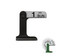 Stonivislyt Calendrier à Retourner,Calendrier Perpétuel, Bureau Calendar 2025 Desktop Accessories,Mois, Date et Jour, Calendrier à Retourner Vintage avec Base pour Bureau, Décoration D'intérieur