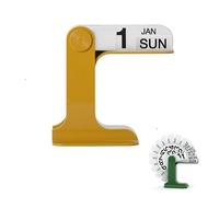 Stonivislyt Calendrier à Retourner,Calendrier Perpétuel, Bureau Calendar 2025 Desktop Accessories,Mois, Date et Jour, Calendrier à Retourner Vintage avec Base pour Bureau, Décoration D'intérieur