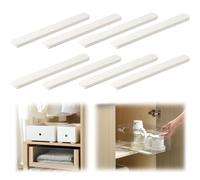 Stonivislyt Lot de 8 glissières adhésives silencieuses en Plastique pour armoires,Coulisse tiroir,Rail tiroir Coulissant,glissiere pour tiroir, tiroirs, boîtes, classeurs, poubelles,26 cm de Long