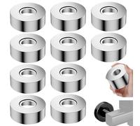 Stonivislyt Rosaces Cache-Tuyau 30mm,25mm,Rosace Mitigeur Douche, Lot de 10 en Acier INOX - pour Robinetterie, Chauffage, Conduites d’Eau et de Gaz