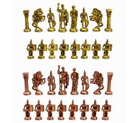 StonKraft 3,5" King Height - Édition Collector Pièces d'échecs en Laiton Pion Chessmen Figurine Romaine Pièces de Monnaie - Échiquiers en Bois et en Pierre appropriés Disponibles séparément