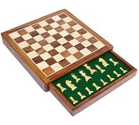 StonKraft Ensemble de Jeu d'échecs en Bois Premium Pliable à Collectionner avec des pièces magnétiques fabriquées à la Main (tiroir de 12 "x 12" Non Pliable)