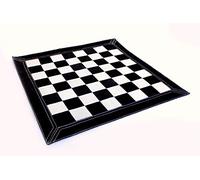 StonKraft Grand échiquier en Cuir véritable 48,3 x 48,3 cm - | échecs de Tournoi Enroulable | échecs de Tournoi Enroulable (Daim Noir)