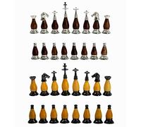 StonKraft Pièces d'échecs avec Une Hauteur de Roi de 9 cm (3,5 Pouces) - Jeu d'échecs en cuivre et Bois de Style Collection