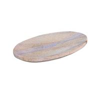 Stonkraft Porte-savon naturel absorbant et gréé en pierre naturelle - Accessoires uniques de salle de bain (ovale)