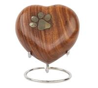 STONLIF Urne funéraire Classique en Bois en Forme de cœur pour Animaux de Compagnie | Récipient à Cendres pour Chiens et Chats pour funéraires | Urne funéraire