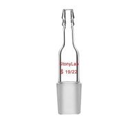 stonylab 1-Pack Adaptateur d'entrée Droite en Verre avec 19/22 Joint de Mâle en Verre et Raccord de Tuyau de 8 mm, Glass Straight Inlet Adapter pour Appareil de Distillation Lab Verrerie