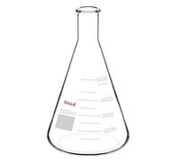 stonylab 1-Paquet Erlenmeyer Fiole en Verre Borosilicate, Erlenmeyer Flask à Paroi Épaisse avec Bord Résistant, 5000ml