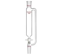 stonylab 100ml de Pression Entonnoir, Entonnoir Supplémentaire D'égalisation de Pression, Entonnoir en Verre Borosilicate avec Robinet D'arrêt en PTFE pour Laboratoire (100ml, 24/40 Joint)