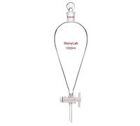 stonylab 1L Robinet D'arrêt en Verre Ampoules à Décanter, Entonnoir Laboratoire en Verre Borosilicate Mur-Lourde Conique en Forme de Poire, Separatory Funnel avec Joint 24/29