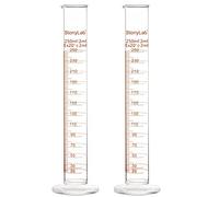 StonyLab 2-Paquet Cylindre Gradué en Verre Borosilicaté, Glass Graduated Cylinder - 250ml