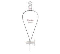 stonylab 2L Robinet D'arrêt en Verre Ampoules à Décanter, Entonnoir Laboratoire en Verre Borosilicate Mur-Lourde Conique en Forme de Poire, Separatory Funnel avec Joint 24/29