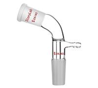 stonylab Adaptateur de Décollage Sous Vide en Verre, 105° Courbé, Tige Courte avec Joint 24/40, Vacuum Take Off Adapter Adaptateur de Distillation Appareil de Distillation