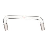 stonylab Adaptateur de Distillation en Verre, Adaptateur de Chimie Courbé en Verre Borosilicaté à 75 Degrés et 105 Degrés avec Joints Intérieurs 24/40 Cône Standard, Longueur 200 mm