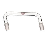 stonylab Adaptateur de Distillation en Verre, Adaptateur de Chimie Courbé en Verre Borosilicaté à 75 Degrés et 105 Degrés avec Joints Intérieurs 14/20 Cône Standard, Longueur 100 mm