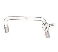 stonylab Adaptateur de Distillation sous Vide en Verre, Adaptateur de 75 et 105 Degrés Chimie Courbé avec Joints Intérieurs Coniques Standard 19/22 et Tubulure Dentelée sous Vide, Longueur 150 mm