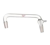 stonylab Adaptateur de Distillation sous Vide en Verre, Adaptateur de 75 et 105 Degrés Chimie Courbé avec Joints Intérieurs Coniques Standard 24/40 et Tubulure Dentelée sous Vide, Longueur 200 mm