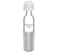 stonylab Adaptateur d'Entrée de Thermomètre avec Joint Intérieur 24/40, Hauteur de 110 mm, pour Mesure de Température en Laboratoire