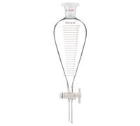 stonylab Ampoule à Décanter Graduée, Forme Poire Conique, Verre Borosilicaté Épais, Robinet PTFE et Bouchon Plastique, 60 ml