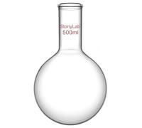 stonylab Ballon Fond Rond, Ballon de Distillation à Fond Rond en Verre Borosilicate RBF à Col Long, Round Bottom Flask Ballon de Laboratoire - 500ml