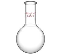stonylab Ballon Fond Rond, Ballon de Distillation à Fond Rond en Verre Borosilicate RBF à Col Long, Round Bottom Flask Ballon de Laboratoire - 250ml