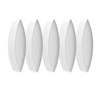 stonylab Barre D'agitation Magnétique, 40 mm Barres D'agitation Aimantées de Laboratoire Ensemble de Revêtues de PTFE Barres D'agitation Magnétiques Mélangeur Blanc pour Agitateurs, Forme Olive, 5 PK