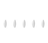 stonylab Barreau Magnétique Agitateur, Lot de 5 10 mm Barreau Plaque d'Agitation Laboratoire Barres d'Agitation Magnétiques Revêtues PTFE, Mélangeur en Forme d'Olive pour Agitateurs, Blanc, 5 Pcs
