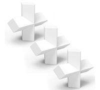 stonylab Barreaux Aimantés Agitateurs Magnétiques Forme Croix 30 x 10 mm, Revêtement PTFE, Blanc, pour Agitateur Magnétique de Laboratoire, Lot de 3