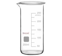 stonylab Bécher en Verre, Lot de 1, Verre Borosilicaté Gradué, Bécher de Laboratoire à Bec Verseur, 250 ml