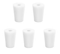 stonylab Bouchons en Silicone, Lot de 5 Bouchons en Silicone Naturel Standard 1# avec Ouverture de 6 mm à un Seul Trou