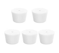 stonylab Bouchons en Silicone, Lot de 5 Bouchons en Silicone Naturel Standard 10# avec Ouverture de 6 mm à un Seul Trou