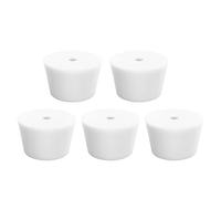 stonylab Bouchons en Silicone, Lot de 5 Bouchons en Silicone Naturel Standard 10# avec Ouverture de 8 mm à un Seul Trou