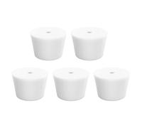 stonylab Bouchons en Silicone, Lot de 5 Bouchons en Silicone Naturel Standard 11# avec Ouverture de 8 mm à un Seul Trou