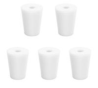 stonylab Bouchons en Silicone, Lot de 5 Bouchons en Silicone Naturel Standard 2# avec Ouverture de 6 mm à un Seul Trou
