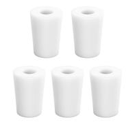 stonylab Bouchons en Silicone, Lot de 5 Bouchons en Silicone Naturel Standard 2# avec Ouverture de 8 mm à un Seul Trou