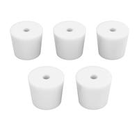 stonylab Bouchons en Silicone, Lot de 5 Bouchons en Silicone Naturel Standard 7# avec Ouverture de 8 mm à un Seul Trou